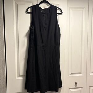 Talbots Elegant Black Sleeveless Midi Dress